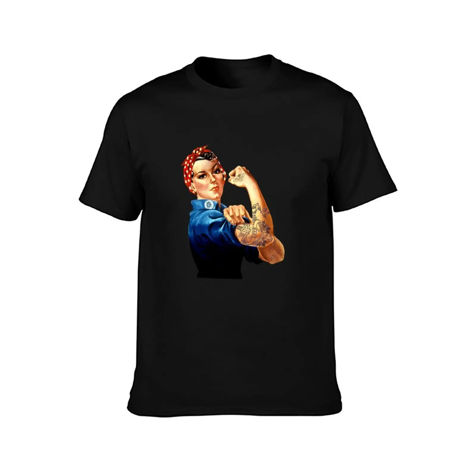 Tattooed Rosie The Riveter - We Can Do It! T-Shirt oversizeds sublime tops plus size tops Short sleeve tee men