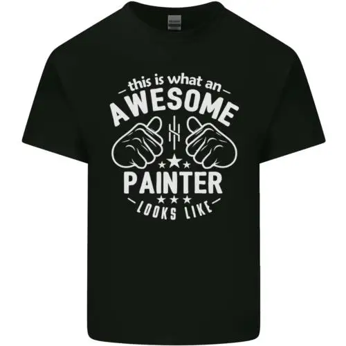 This Is What an Awesome Painter Looks Like Mens Cotton T-Shirt Tee Top