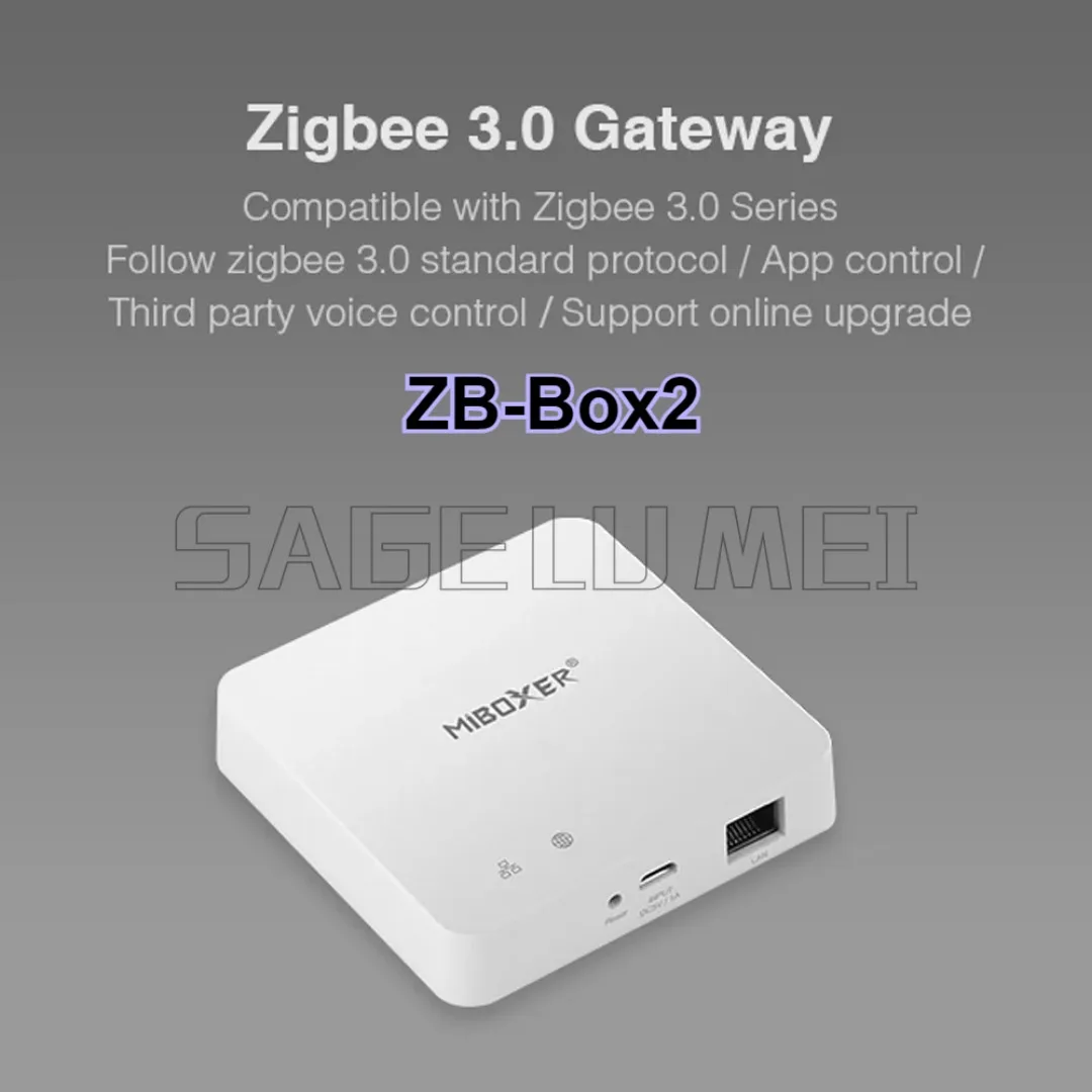 ZB-Box2 ZB-Box3 Miboxer Zigbee 3.0 بوابة سلكية بلوتوث لون واحد/مزدوج/RGB/RGBW/RGBCCT TUYA APP وحدة تحكم متوافقة مع