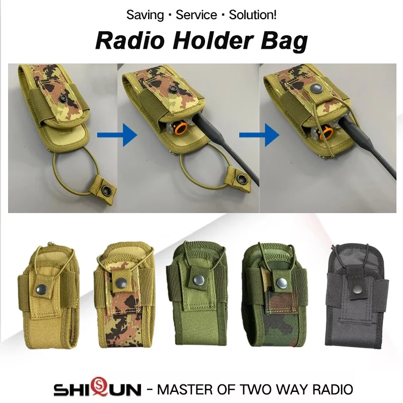 MSC 20H Tactical Molle Handheld Radio Pouch Waist Bag Holder Pocket Portable Ham Radio Holster Bag Colorful 5R Radio Accessories