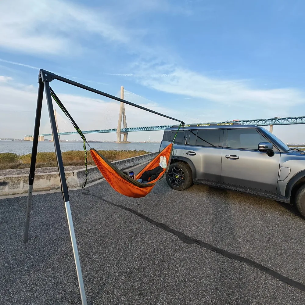 SUV Outdoor Portable Adjustable Aluminum Alloy Camping Hammock Bracket Durable 1-2 Person