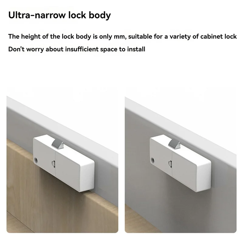

SQPP-Biometric Fingerprint Lock White Anti-Theft Smart Drawer Lock Keyless Fingerprint Security Furniture Door Lock
