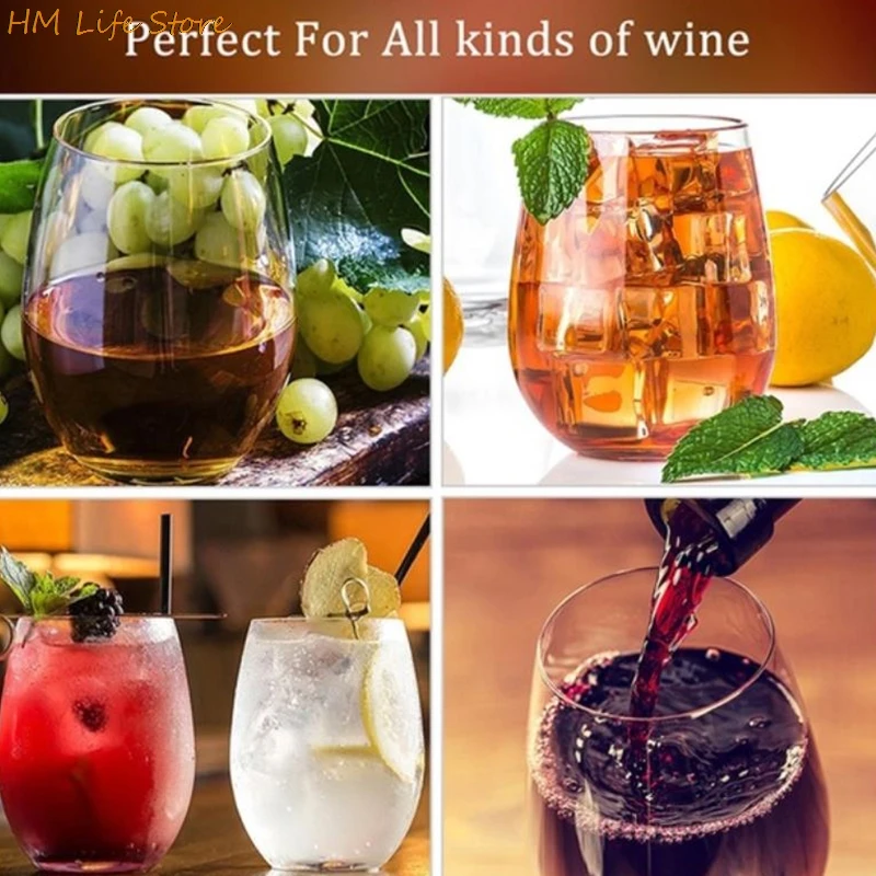 480ML/360ML Unbreakable Wine Glasses Shatterproof Plastic Glass Safe Reusable Transparent Fruit Juice Beer Cup Party Supplies