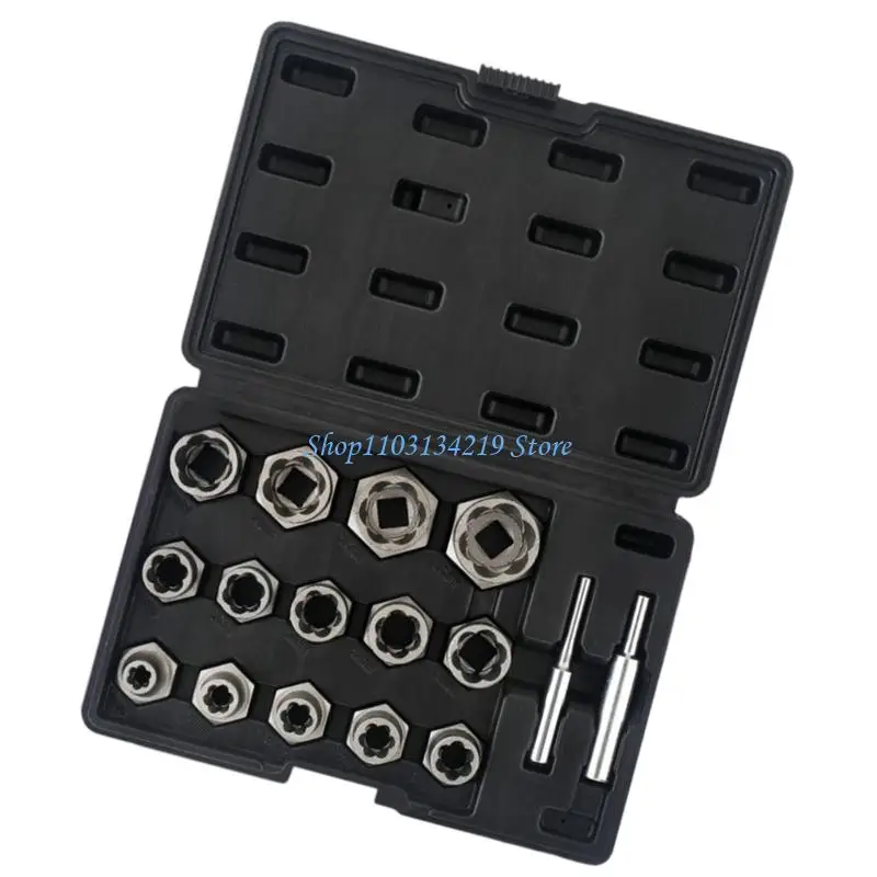 N5KC Damaged Bolt Removers Heavy Duty Chromium Alloy Corrosion Proof Reverse Thread Socket Compact Size For Automotive Repair