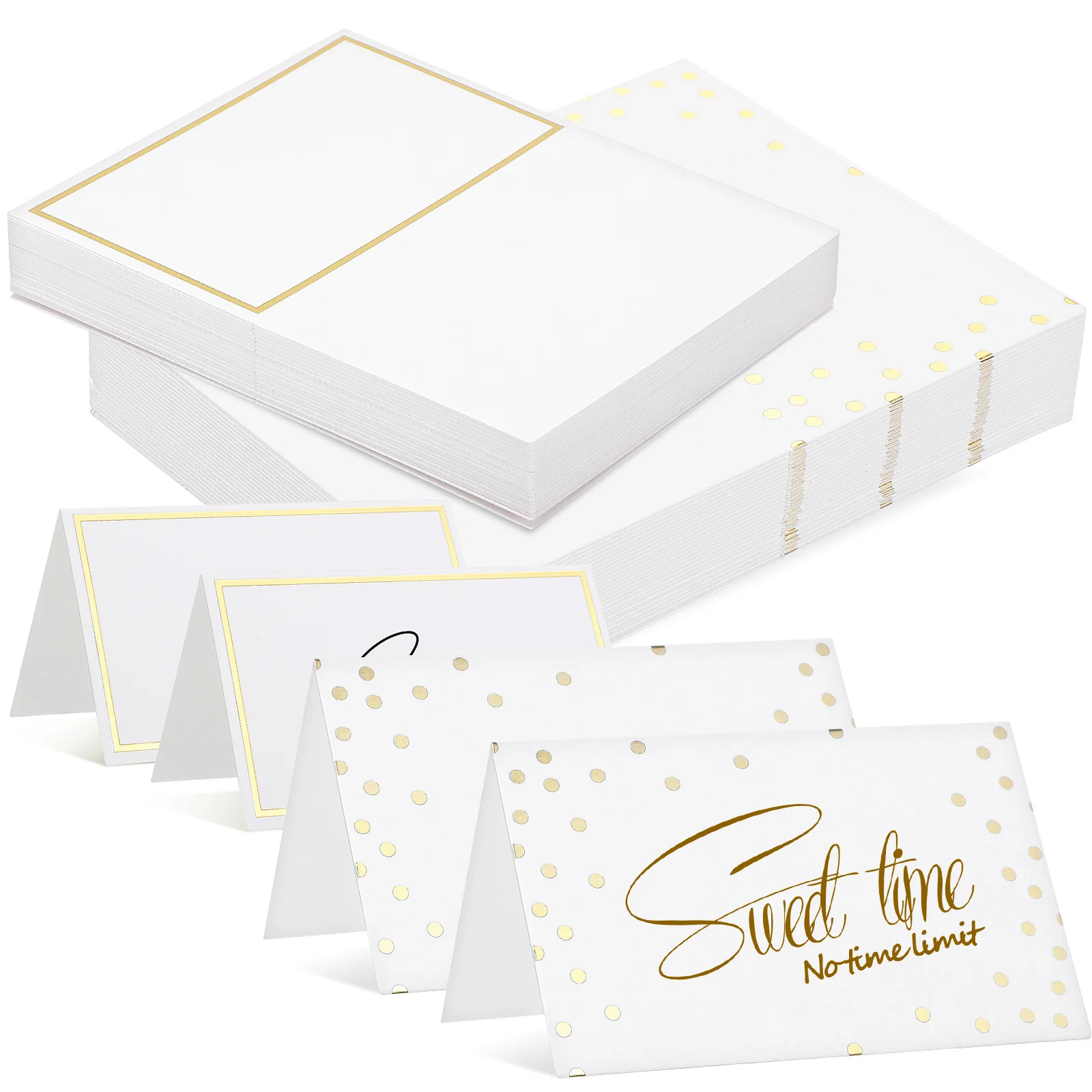 

100Pcs Place Cards for Table Setting Ample Quantity Easy to Stand Elegant Event Decorations Place Cards Table Card