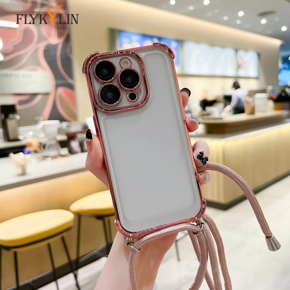 Luksusowe etui na telefon z smyczą dla Honor 200 Pro 200 400 Lite 300 100 90 80 70 60 50 SE Silicone Soft Back Clear Cover