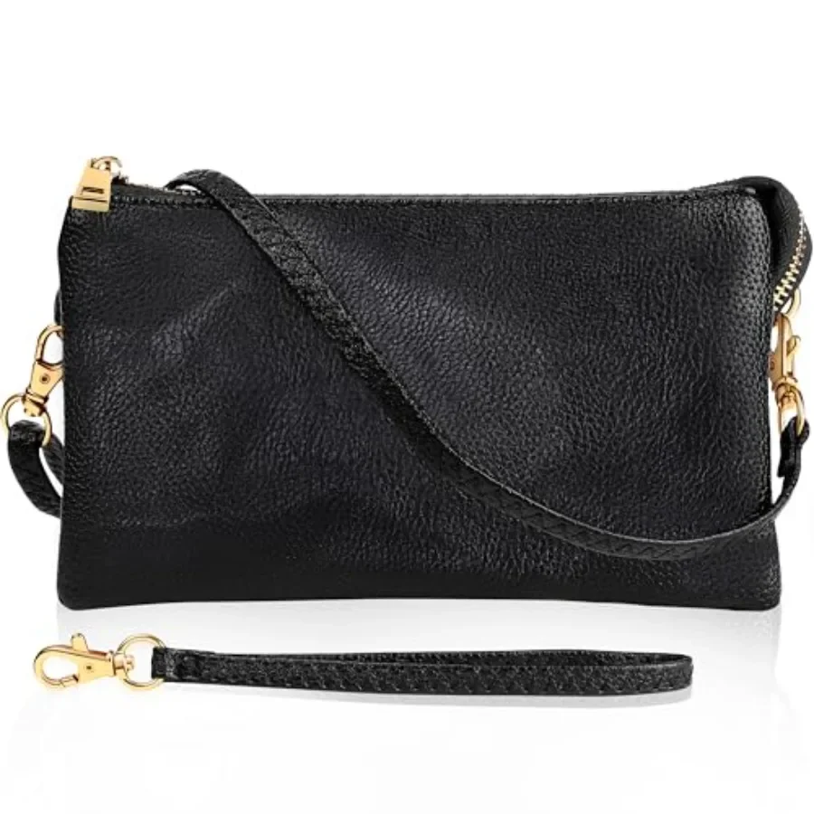 

Vegan Leather Wristlet Purse for Women - Small Clutch Purse with Shoulder and Wrist Straps