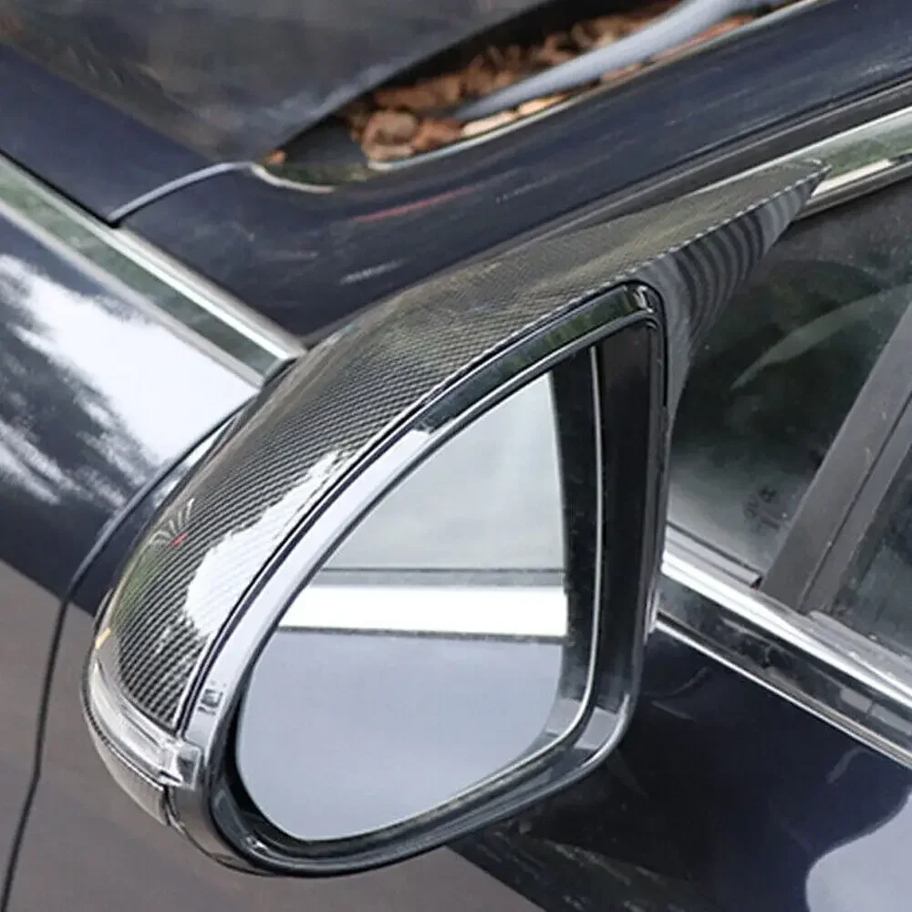 For Hyundai Sonata DN8 2020 2021 2022 Car Exterior Rearview Door Side Mirror Cover Wing Cap Trim Carbon Fiber / Glossy Black