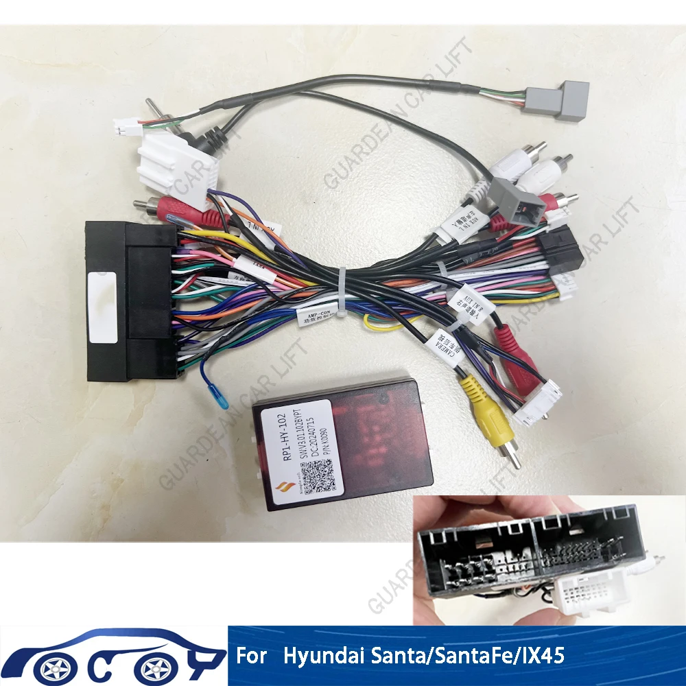 

Car Radio Wiring Cable For Hyundai Sorento/Elantra 2012-2014/Santa Fe/IX45 2012/Optima / Sedona / Carnival 16Pin Harness Adapter