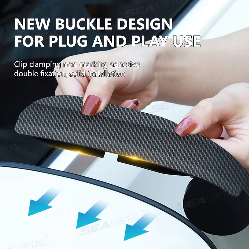 BLALION سيارة مرآة الرؤية الخلفية محدبة غير نافذ للمطر زاوية واسعة العمياء مرآة المطر درع دوران حر وقوف السيارات مرآة مساعدة #2