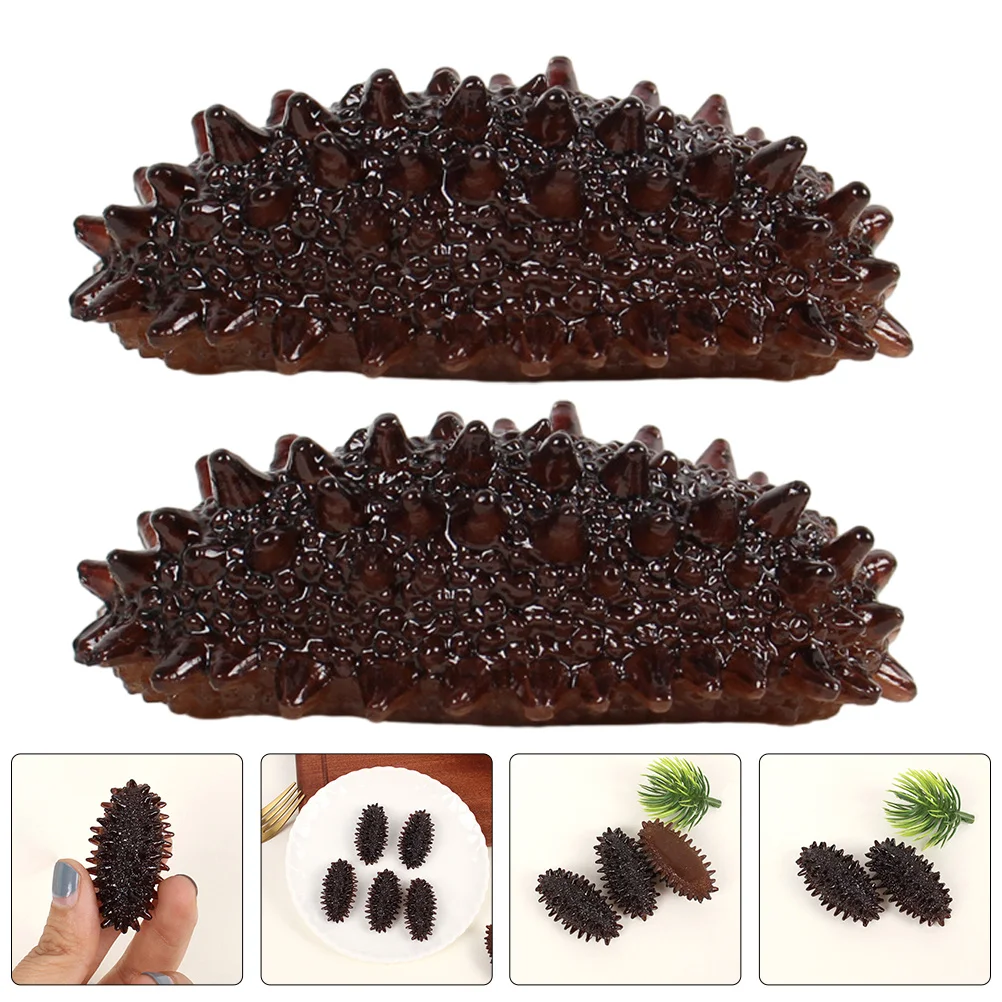 

6pcs Artificial Sea Cucumber Lifelike Food Photo Prop For Restaurant Decor Bakery Display Cabinet Science Educational Playthings
