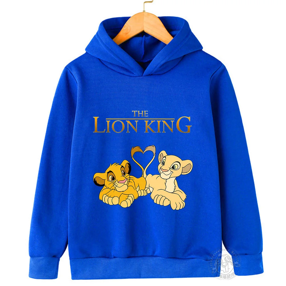 Children\'s sportswear hoodie Children\'s hoodie Spring fall boys and girls tops Lion King cartoon printed children\'s clothing