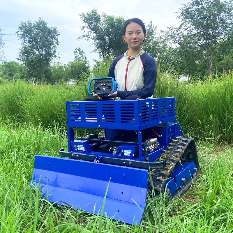 Cortacésped con control remoto personalizado: pala para nieve y estante de almacenamiento, robot de jardín multifuncional equipado