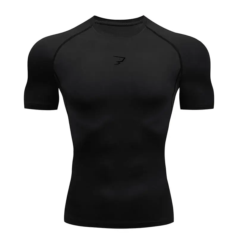 Men Running Compression T-shirt Short Sleeve Sport Tees Gym Fitness Sportshirts Male Jogging Tracksuit Homme Athletic Shirt Tops view 2