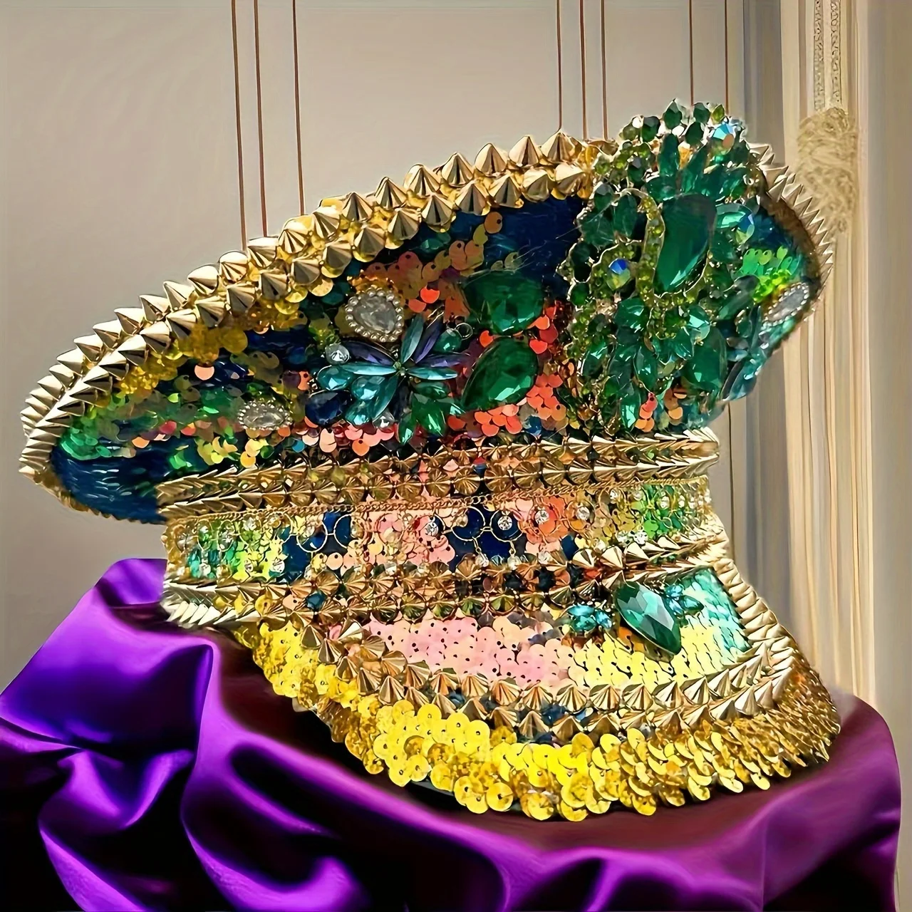 honluan-スチームパンク-キャプテン-ハット-ラインストーン-バーニングマン-フェスティバル-女性用、ヴィンテージ-ミリタリー-アセサリー-ミリタリー-キャップ-男性用