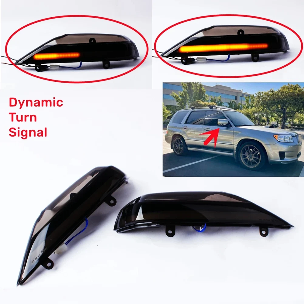 Car Dynamic Turn Signal Light LED Side Mirror Indicator Blinker Lamp for Subaru Forester Legacy Outback 2003-2008