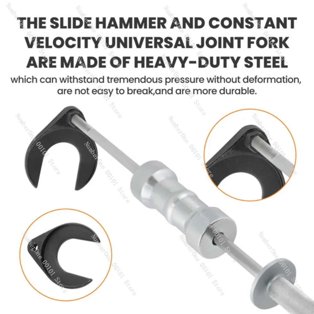 Inner cv joint puller sliding hammer wheel drive shaft half shaft removal tool suit