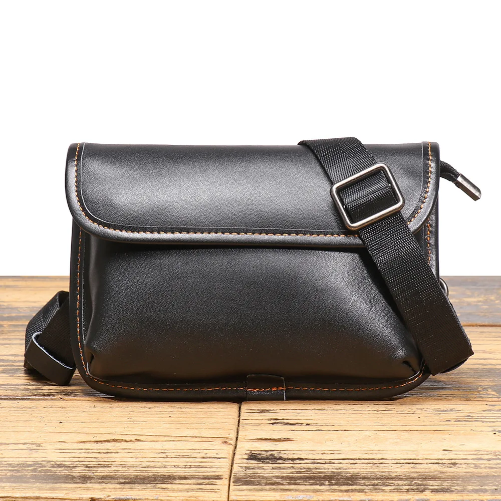 New Arrival Men's Genuine Leather Shoulder Bag for small size