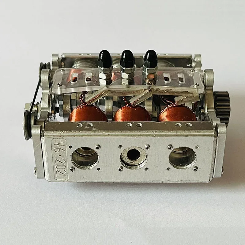 Six-cylinder Horizontally Opposed Engine Model Strong Magnetic Piston DC Brushless RC Electromagnetic Physics Toy