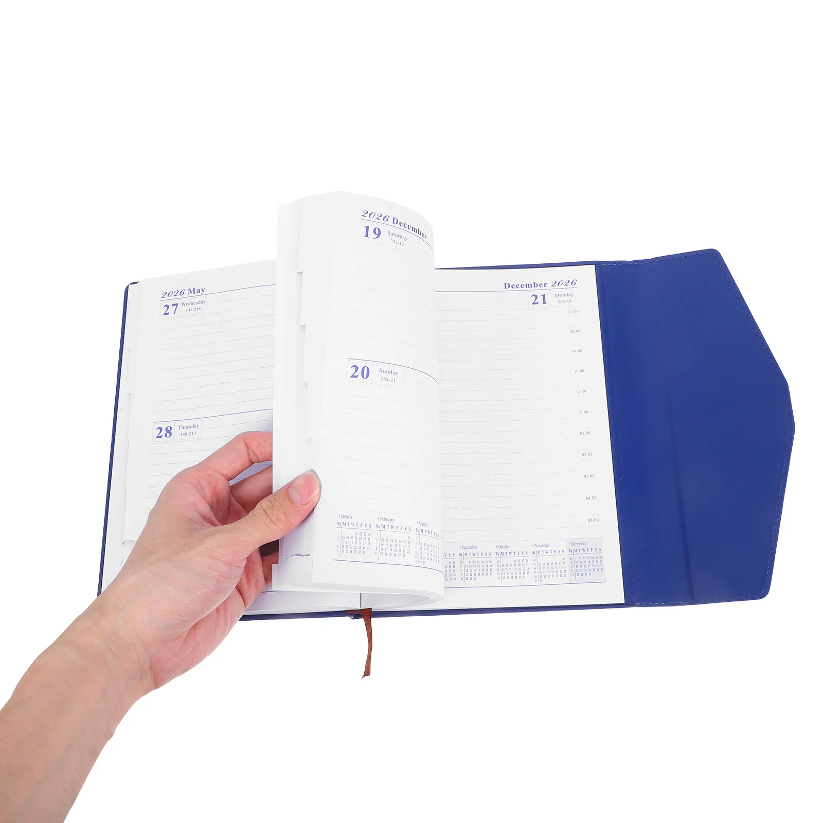 

2026 Daily Planner Journal Portable Yearly Organizer for Business Study Travel Smooth Writing Calendar Planner