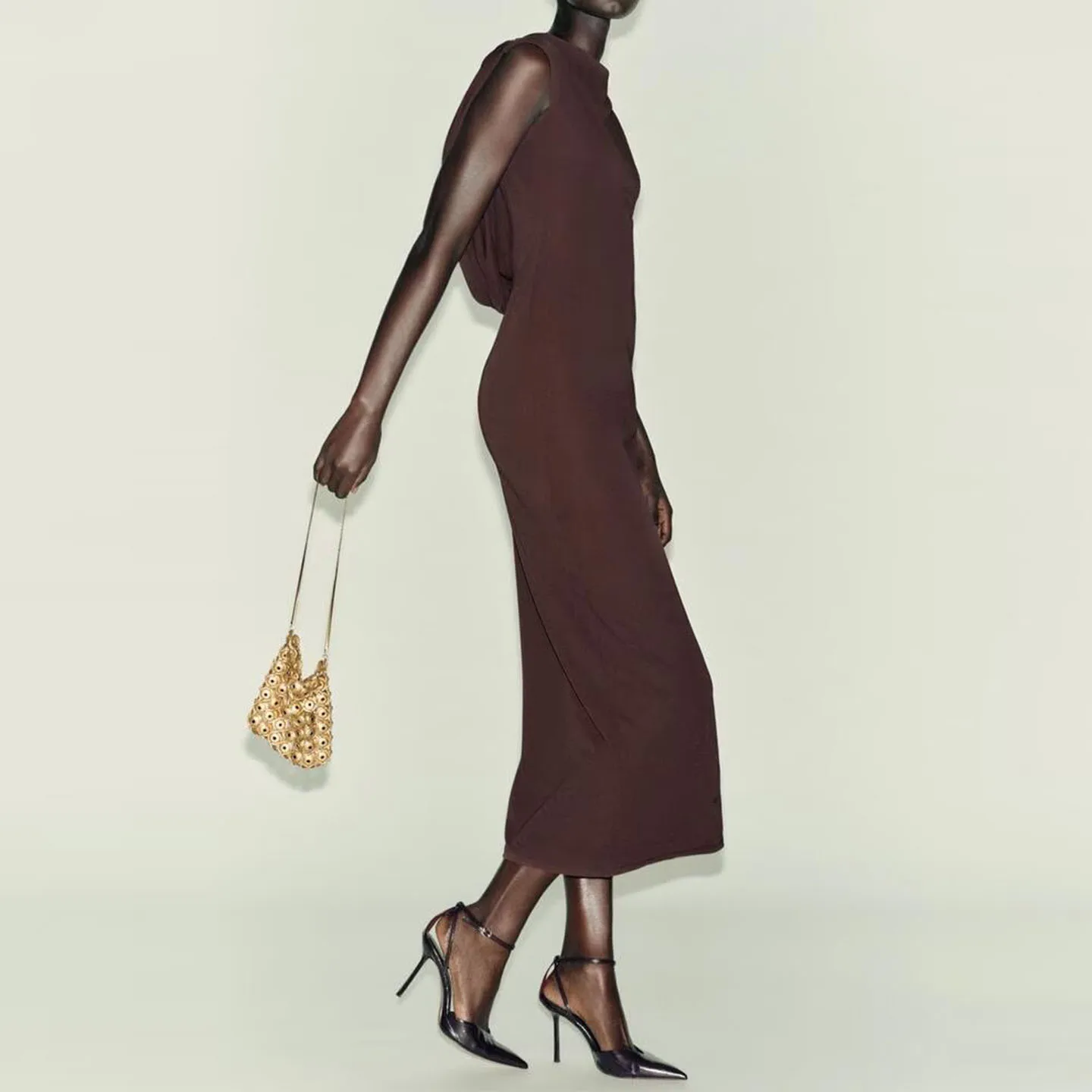 Z 2025 Nowa damska moda okrągła łańcuszkowa spódnica uniwersalna prosta spódnica tuba wyszczuplająca dopasowana do noszenia na co dzień