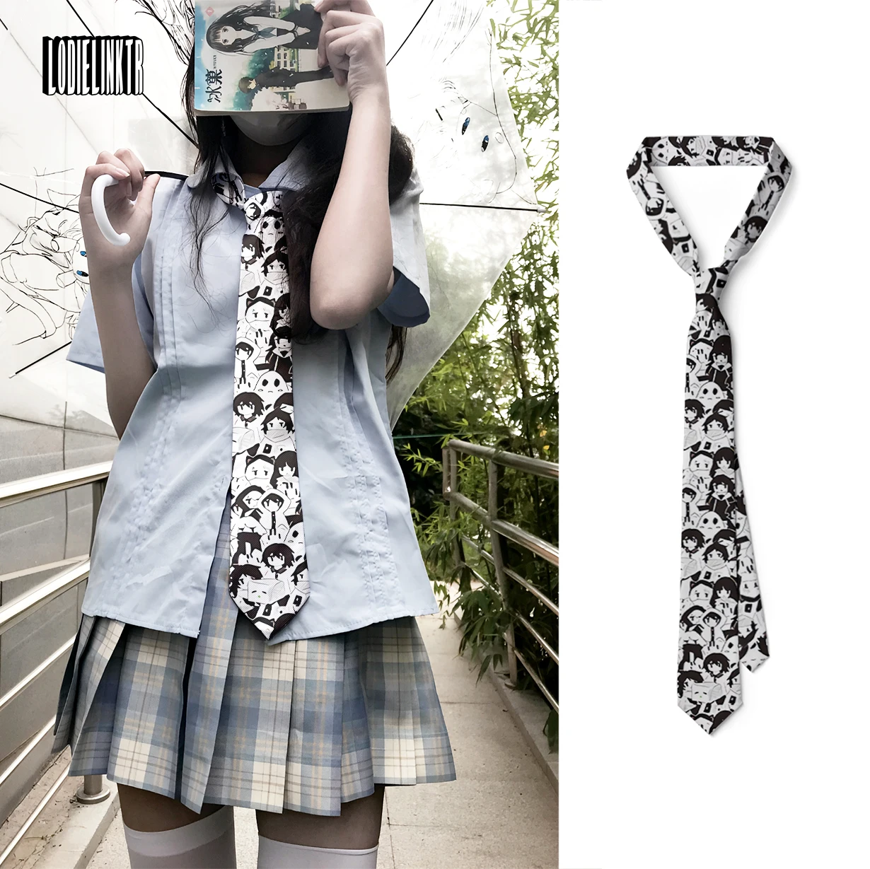 

Cartoon Ties 8cm Wide Narrow Polyester Accessories Suit Shirt Daily Wear Party Wedding Two-dimensional Anime Necktie Cosplay