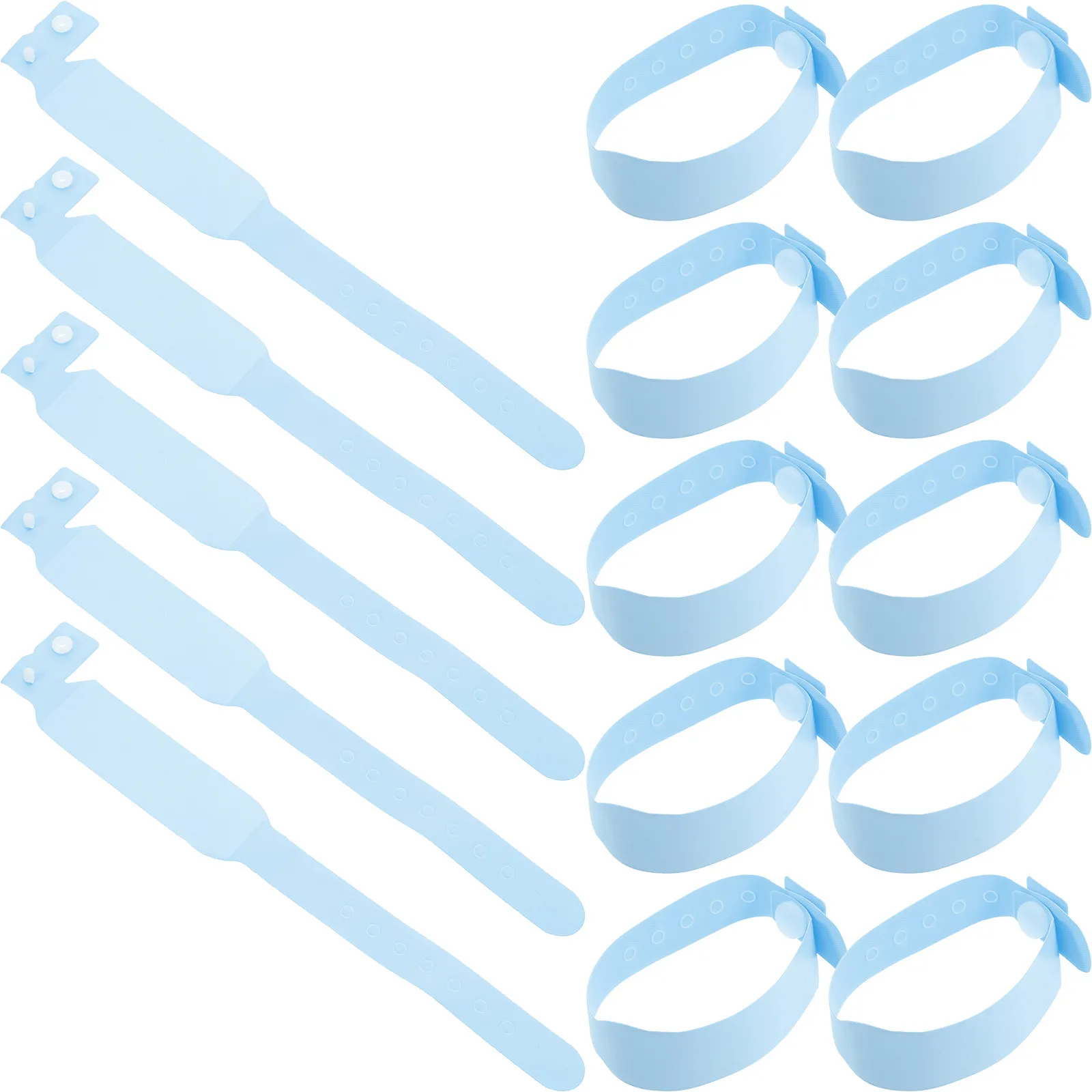 

100 Pcs Armbands for Events Disposable Snap Wristband PVC Bracelets Plastic Elderly Information