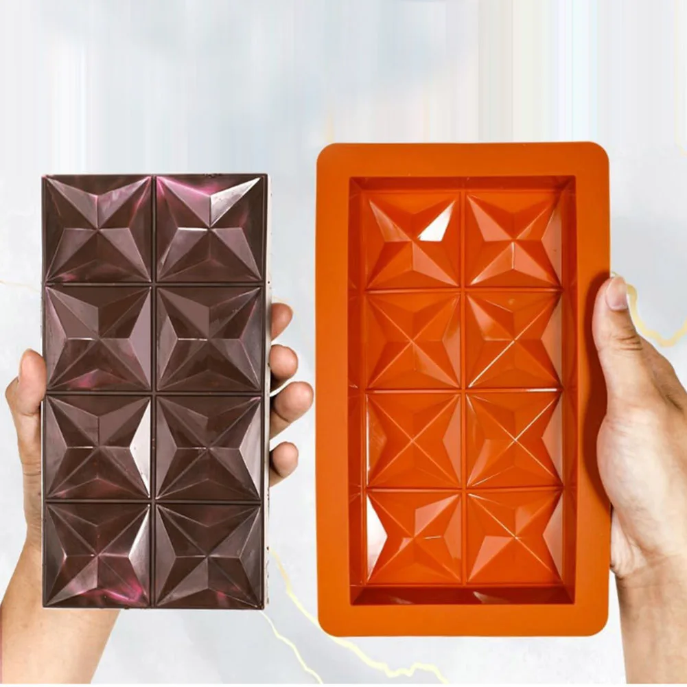 Chocoladereepvorm diep met 10 stuks zakken Dikke dubai-chocoladevorm voor gevulde barvulling Pistache Break Apart Chocoladereep