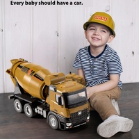 HUINA 2.4G 1/14 RC Car Concrete Mixer Truck 10CH Toy Model Wireless Remote Control Engineering Vehicle Outdoor Toy Boy Man Gifts