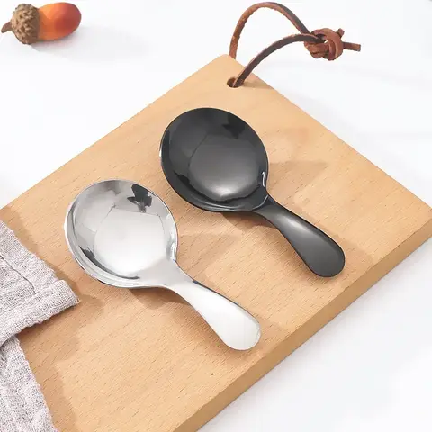 304 스테인레스 스틸 귀여운 스푼, 사랑스러운 짧은 손잡이, 창의적인 어린이 용품, 디저트 아기 우유 분말, 쉽고 깨끗한 내구성 안전