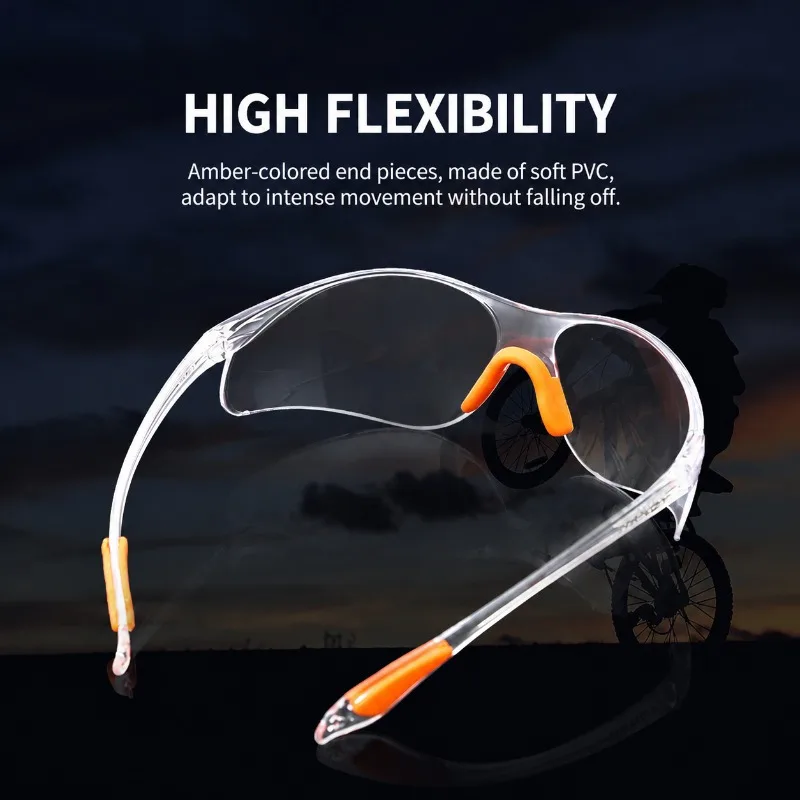 

Soft Nose Bridge Safety Goggles Transparent Lens Cycling Welding Eyewear Labor Protection PC Material Impact Resistant Eye