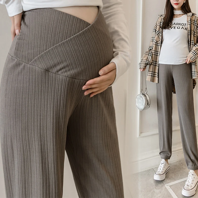 

Maternity Casual Pants Spring And Autumn Loose Pregnant Women Low Waist Pants Trousers Pants Waist Protector Belly Pants