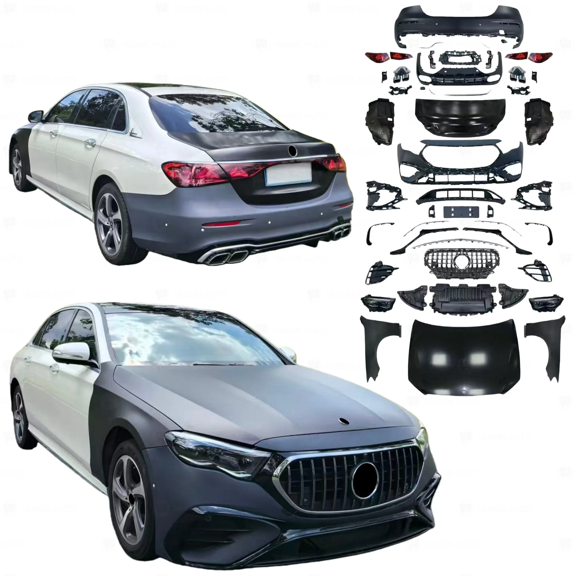 

Flying Wing Most Popular Hot Sale For Mercedes Benz E Class W213 2016-2023 Modified To 2025 W214 E53 Style Bumpers Body Kit