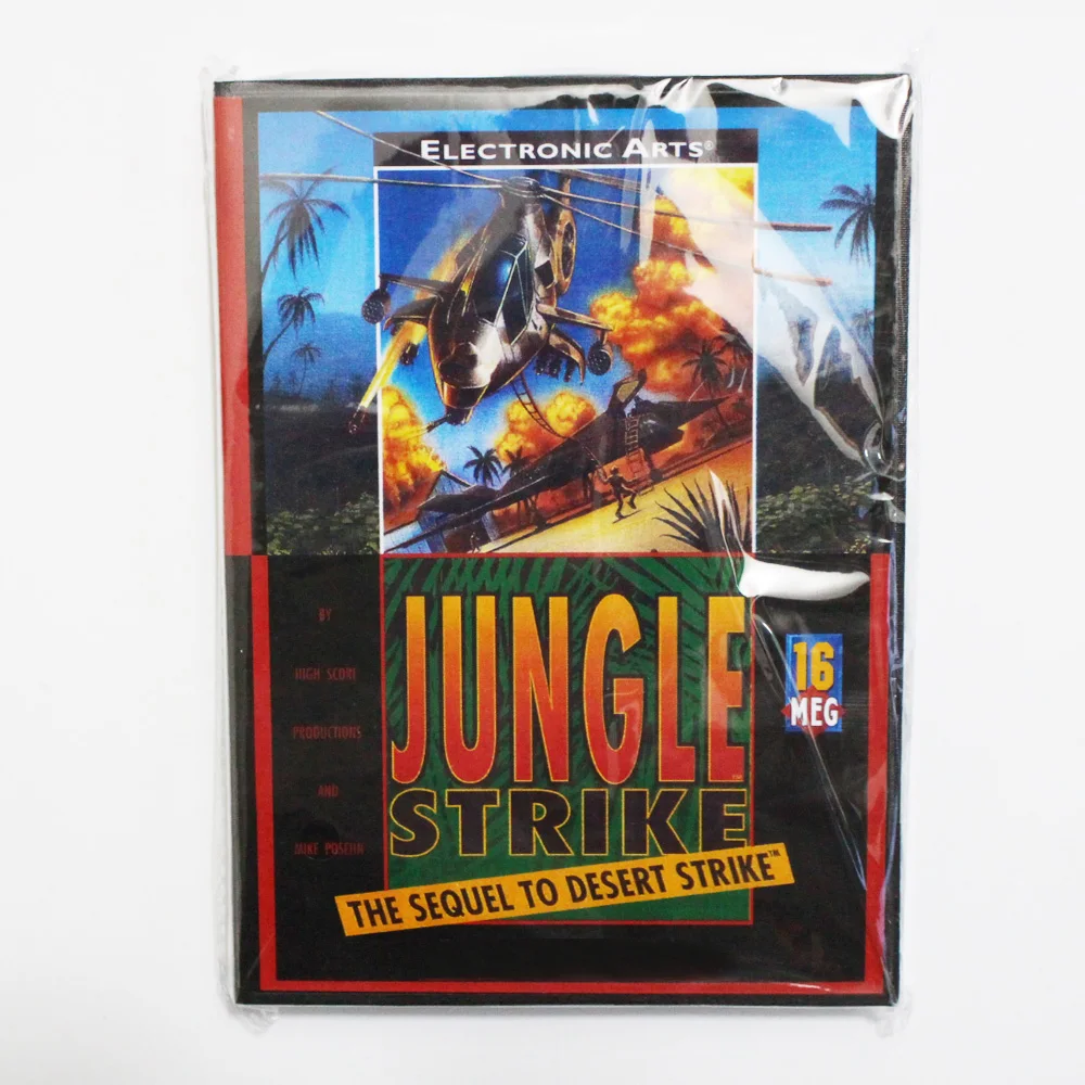 Новое поступление Jungle Strike The Sequel To Desert Strike 16bit MD Game Card для Sega Mega Drive/Genesis с розничной коробкой