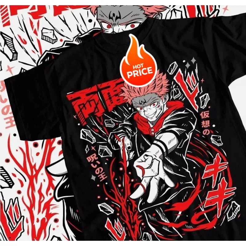 

Летняя мужская футболка TJujutsu Kaisen Gojo Satoru Megumi Itadori Yuji Jujutsu Kaisen Sukuna Tee, хлопковая футболка высокого качества