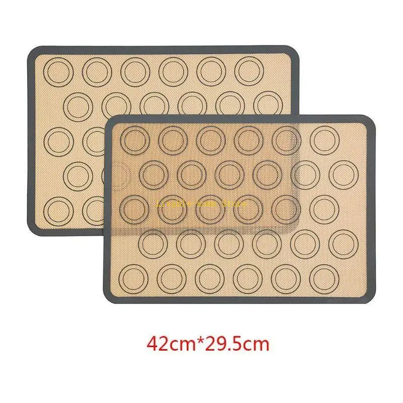 

2pcs Non Silicone Dough Macaroon Tray Oven Baking Fondant Pastry Mould She B46D