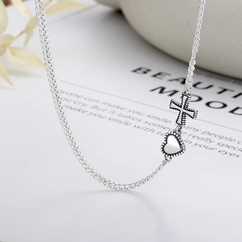 Sterling Silver Love Necklace, Handmade with Precision, Gift for Men and Women Jewelry