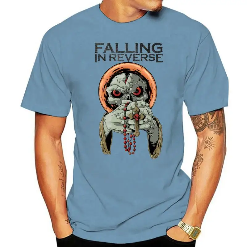 Official Falling In Reverse I'm No Saint T-Shirt Rock Ban Merch Ronnie Radke Print T Shirt Mens Short Sleeve Hot Top Tee