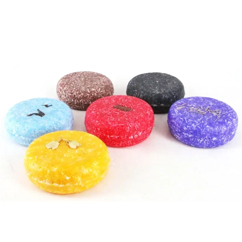 12 Colors Fashion Handmade Hair Shampoo Soap Cold Processed Shampoo Bar 100% Pure Plant Hair Shampoos Hair Care