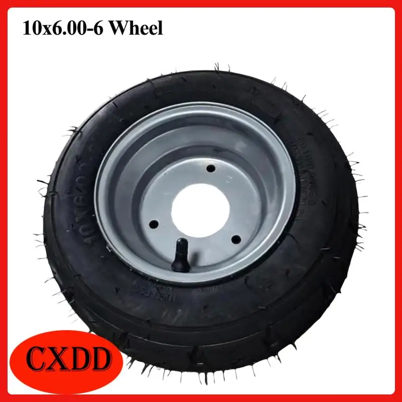 

Electric FOR 10x6.00-6tubeless tire with 3-hole wheel hub modified kart cart ATV tire accessories