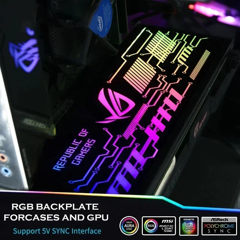 Customized Computer Case RGB Panel 5V/12V RGB Colorful Modding For VGA/PSU/Cabinet Backplate Light Board PC Gamer DIY