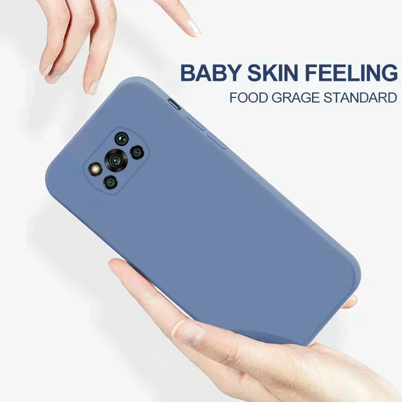 Casing silikon cair asli mewah, sarung HP lembut untuk Xiaomi Poco X3 X 3 Pro NFC X3Pro Pocox3 Pro penutup belakang