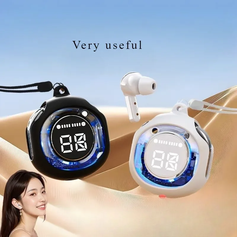 T8 PRO Tws Bluetooth Earbuds Transparent with LED Digital Display Wireless In-Ear Earphone for Xiaomi Huawei iPhone Headphone