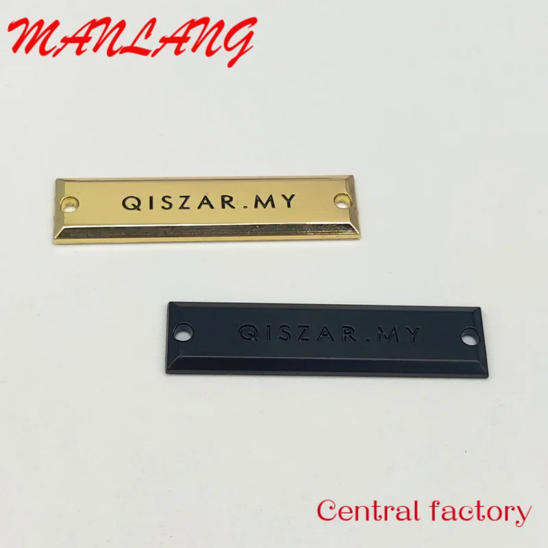 Custom  Factory Direct Customized Name Engraved Metal Handbag Plate Logo For Bags