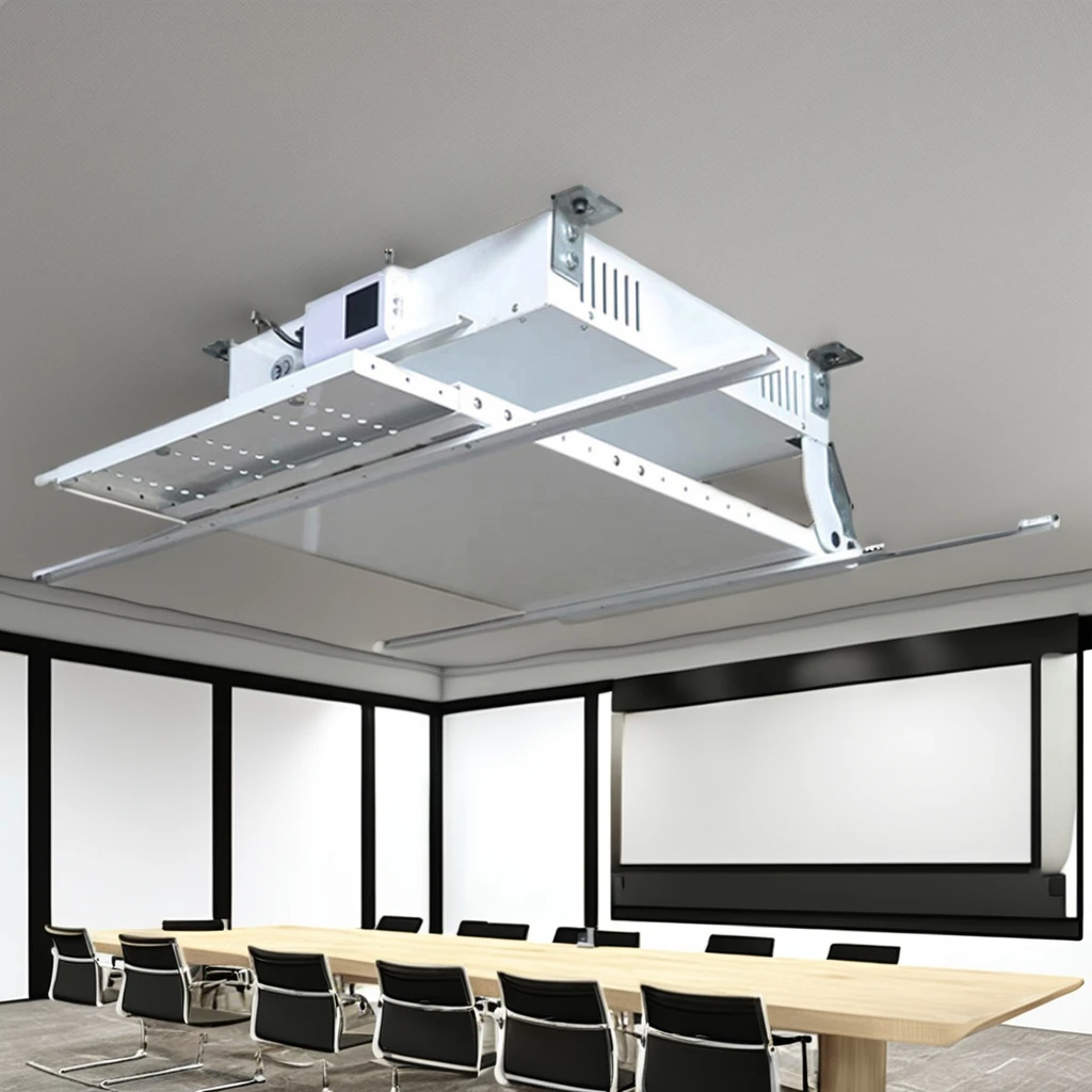 32-65 Inch    Retractable Flip up Motorized TV Lift Ceiling Mounted Stand Hidden Wall Mount Boxes Ceiling Mounted TV