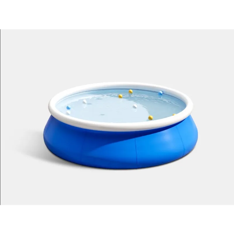 New Round Inflatable Pool with Mesh Liner: Enjoy Summer Water Fun with This Extra-Thick Inflatable Family Pool