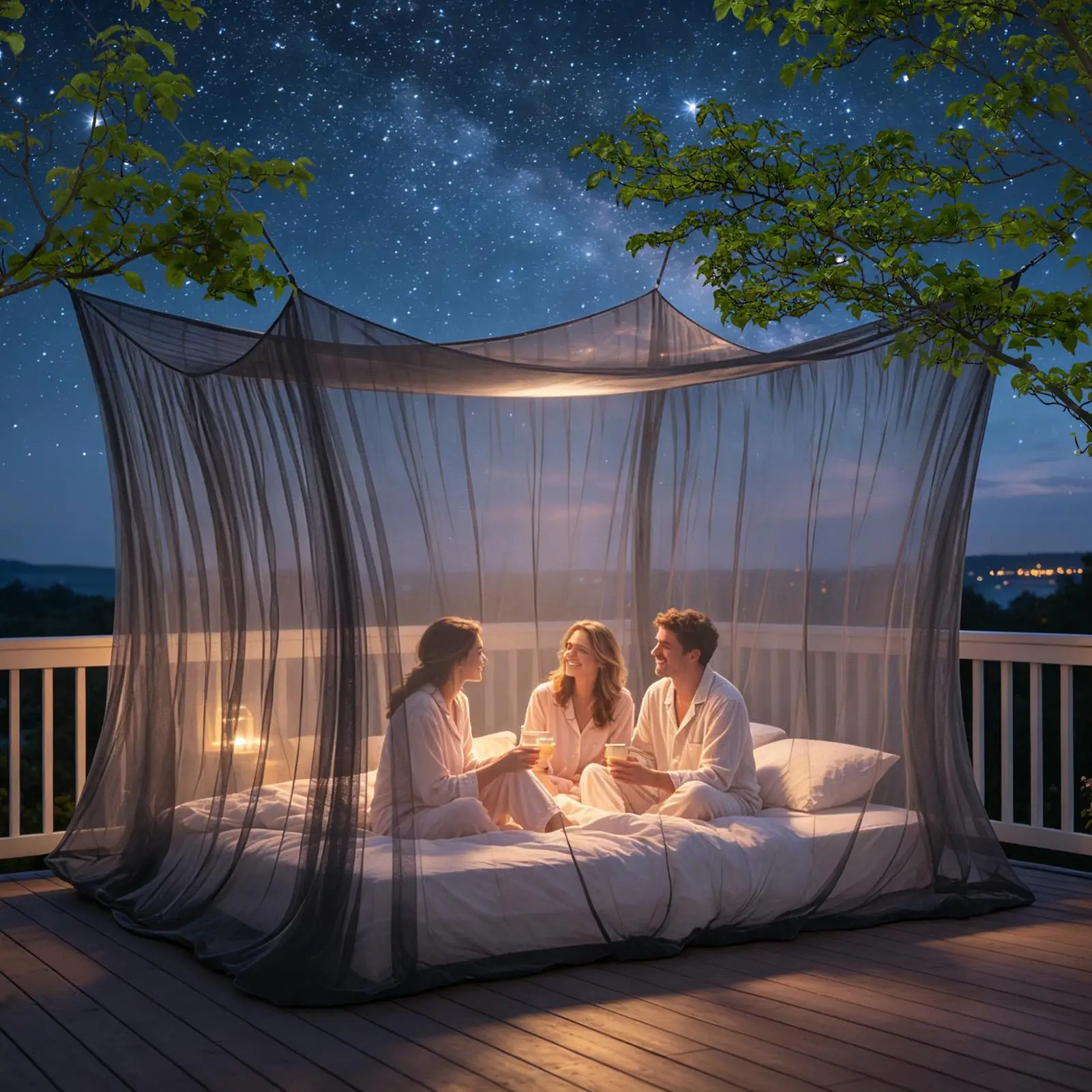 Camping Fly Net 300x300x250cm Mesh Canopy Fly Barrier Netting for Outdoor Patio Balcony Backyard Camping Yard Pergola Gazebo