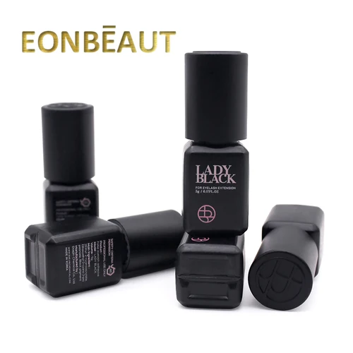 Imagen 1 del producto Pegamento negro para mujer, pestañas postizas más rápidas de Corea del Sur, extensiones 2-3S, adhesivo, herramientas de maquillaje de 5ml, pestañas de Lava, tienda de belleza