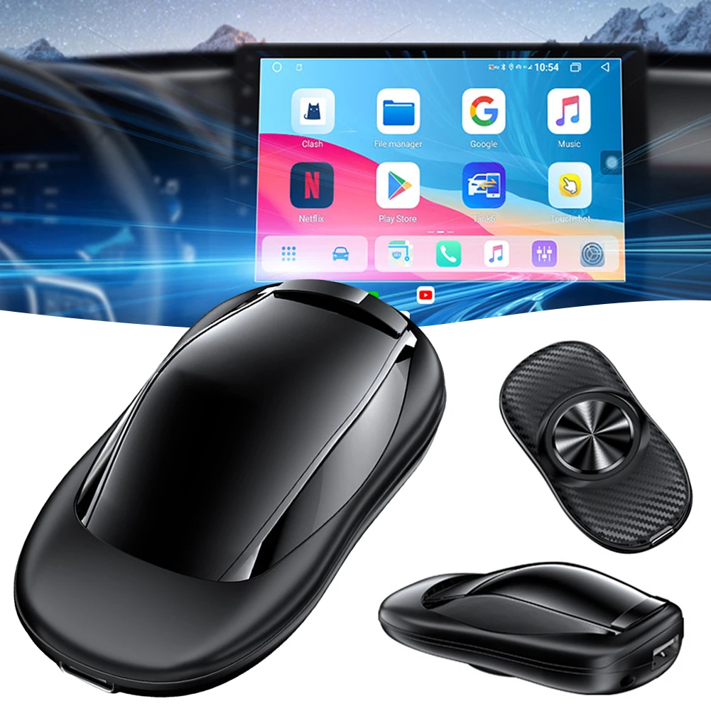 

Wireless Carplays Adapter For Androids Plug Play Stable Transmission Easy Plug-Play Installation Auto Connecting Smart Dongle
