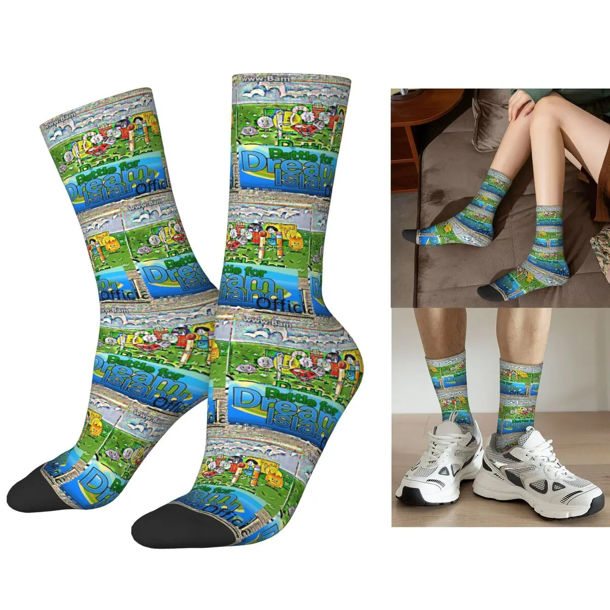 

Носки A BFDI, супер мягкие чулки в стиле Харадзюку, всесезонные длинные носки, аксессуары для подарка на день рождения унисекс